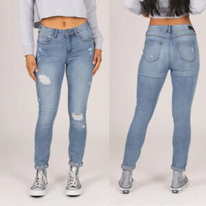 Sound Style Women's Aged Medium Jamie Distressed Ankle Skinny Jeans Size 6/28